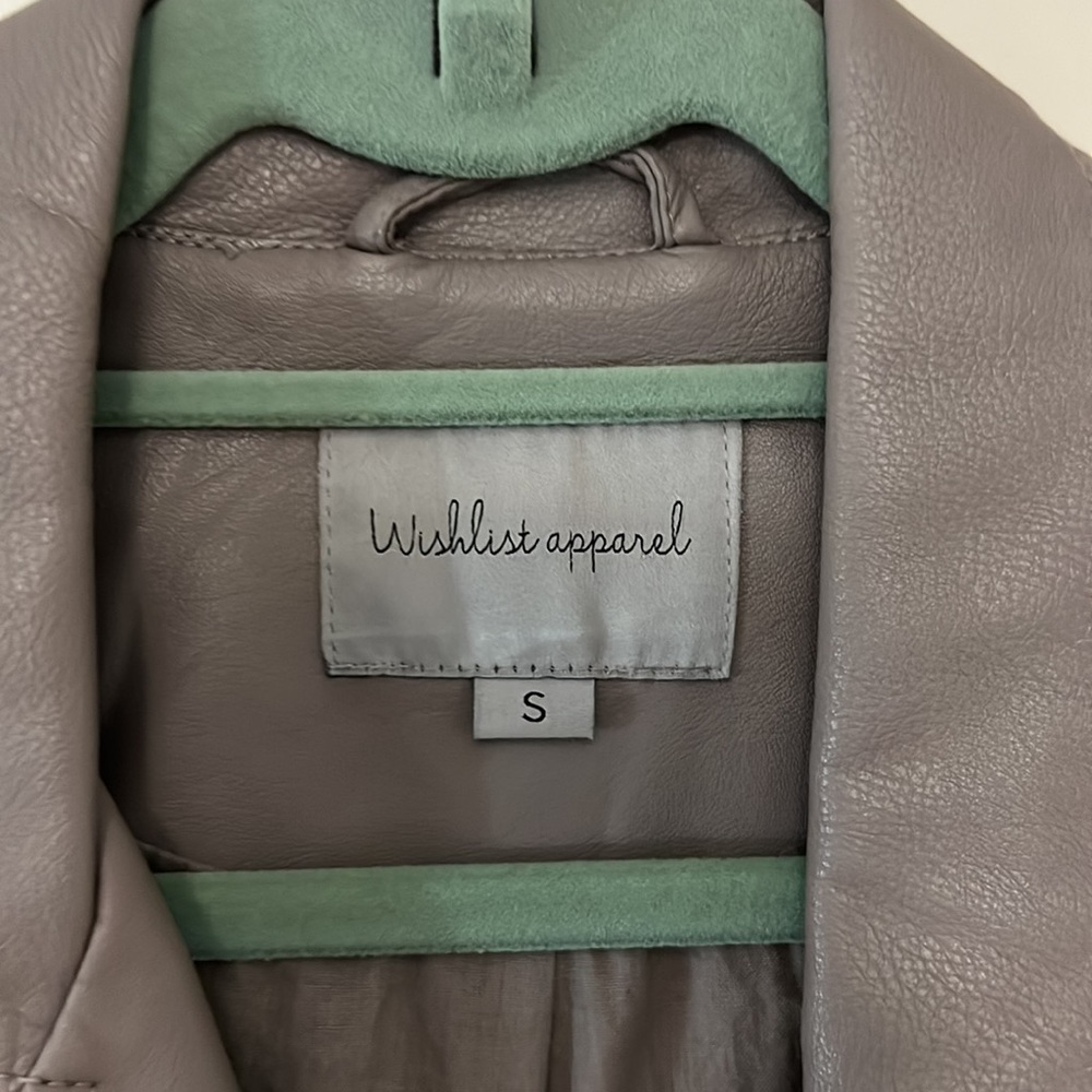 Gray Leather Jacket - Picture 2 of 2